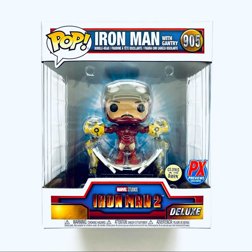 Funko Pop! Iron Man 2: Iron Man MKIV w/Gantry PX Previews (GITD)
